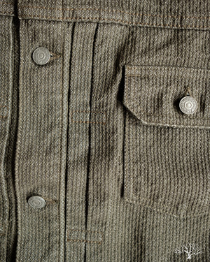 Pure Blue Japan Sashiko Type 2 Jacket - Olive x Olive