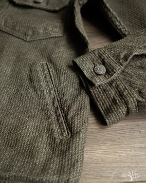 Pure Blue Japan Sashiko Type 2 Jacket - Olive x Olive