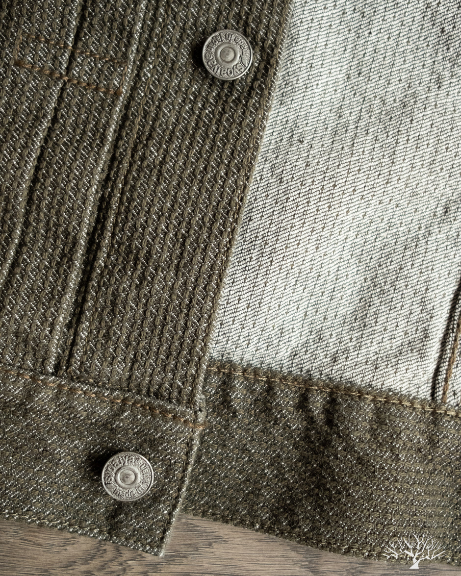 Pure Blue Japan Sashiko Type 2 Jacket - Olive x Olive