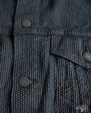 Pure Blue Japan Sashiko Type 3 Jacket - Grey x Black