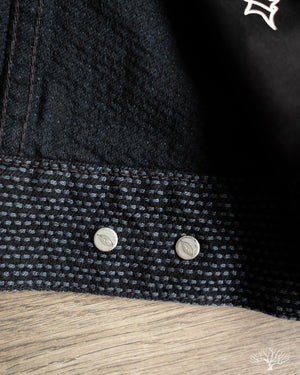 Pure Blue Japan Sashiko Type 3 Jacket - Grey x Black