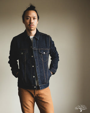 Pure Blue Japan Sashiko Type 3 Jacket - Indigo x Indigo