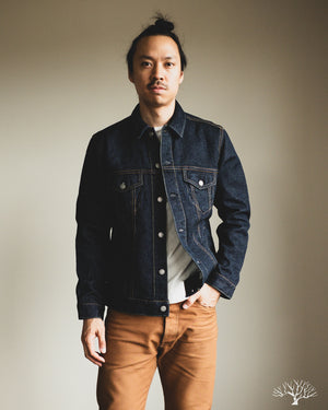 Pure Blue Japan Sashiko Type 3 Jacket - Indigo x Indigo