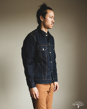 Pure Blue Japan Sashiko Type 3 Jacket - Indigo x Indigo