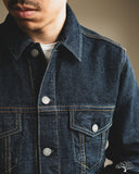 Pure Blue Japan Sashiko Type 3 Jacket - Indigo x Indigo