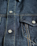 Pure Blue Japan Sashiko Type 3 Jacket - Indigo x Indigo