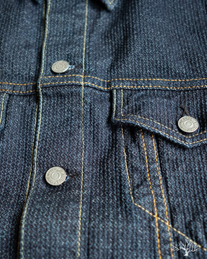 Pure Blue Japan Sashiko Type 3 Jacket - Indigo x Indigo