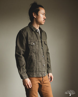 Pure Blue Japan Sashiko Type 3 Jacket - Olive x Olive