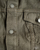 Pure Blue Japan Sashiko Type 3 Jacket - Olive x Olive