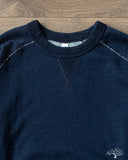 Pure Blue Japan Yarn Dyed Indigo Sashiko Sweatshirt