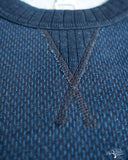 Pure Blue Japan Yarn Dyed Indigo Sashiko Sweatshirt