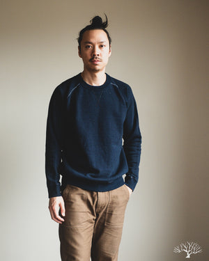 Pure Blue Japan Yarn Dyed Indigo Sweatshirt