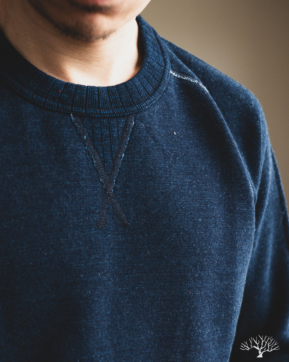 Pure Blue Japan Yarn Dyed Indigo Sweatshirt