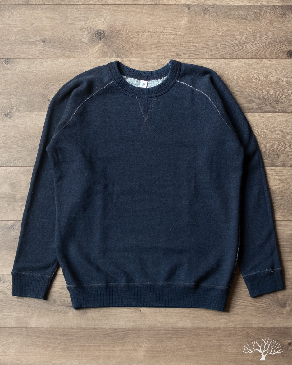 Pure Blue Japan Yarn Dyed Indigo Sweatshirt