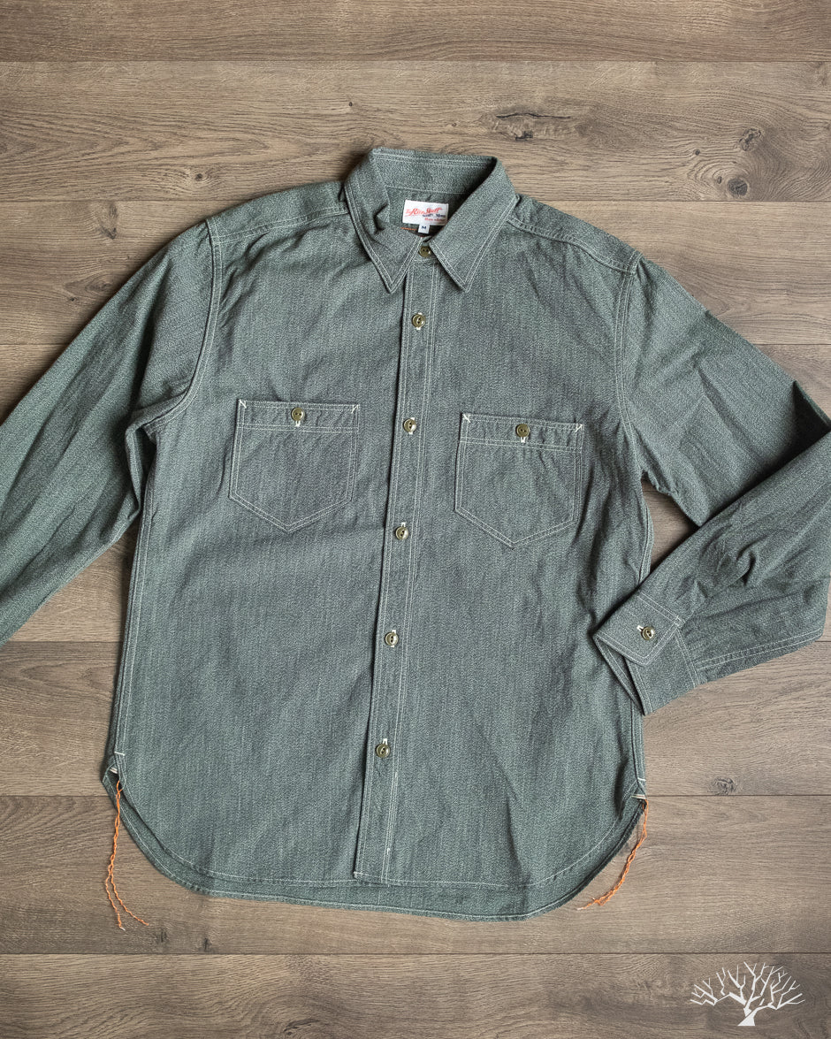 Rite Stuff Atlas Work Shirt - Sage Green Salt & Pepper