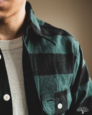 The Rite Stuff Icebreaker 11oz Buffalo Plaid Flannel Work Shirt - Green