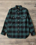 The Rite Stuff Icebreaker 11oz Buffalo Plaid Flannel Work Shirt - Green