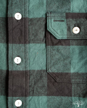 The Rite Stuff Icebreaker 11oz Buffalo Plaid Flannel Work Shirt - Green