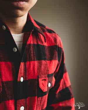 The Rite Stuff Icebreaker 11oz Buffalo Plaid Flannel Work Shirt - Red