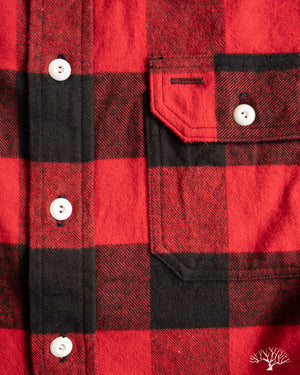 The Rite Stuff Icebreaker 11oz Buffalo Plaid Flannel Work Shirt - Red