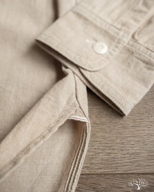 The Rite Stuff Uncle Sam Selvedge Chambray Work Shirt - Tan