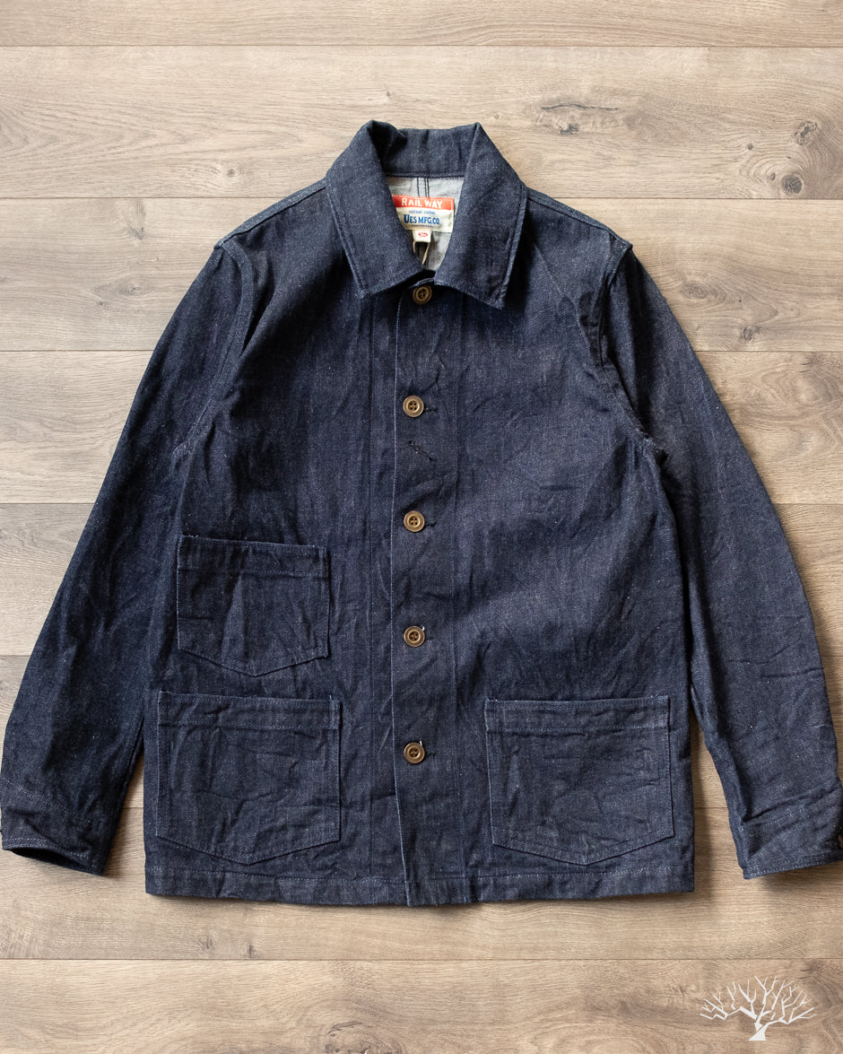 UES - Natural Indigo Denim Work Jacket – Withered Fig