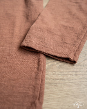 UES No. 8 Slub Nep Long-Sleeve Tee - Brown