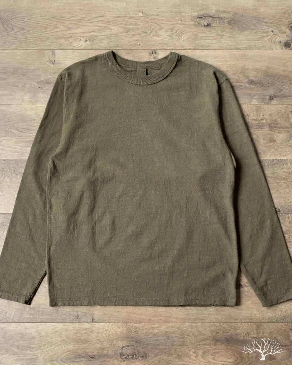 UES No. 8 Slub Nep Long-Sleeve Tee - Green