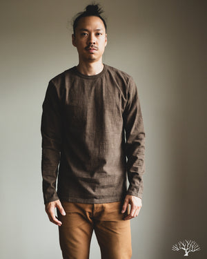 UES No. 8 Slub Nep Long-Sleeve Tee - Olive