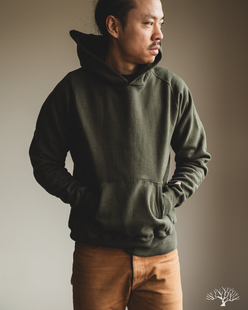 Ues Pullover Hoodie Sweatshirt Olive Green 2 M