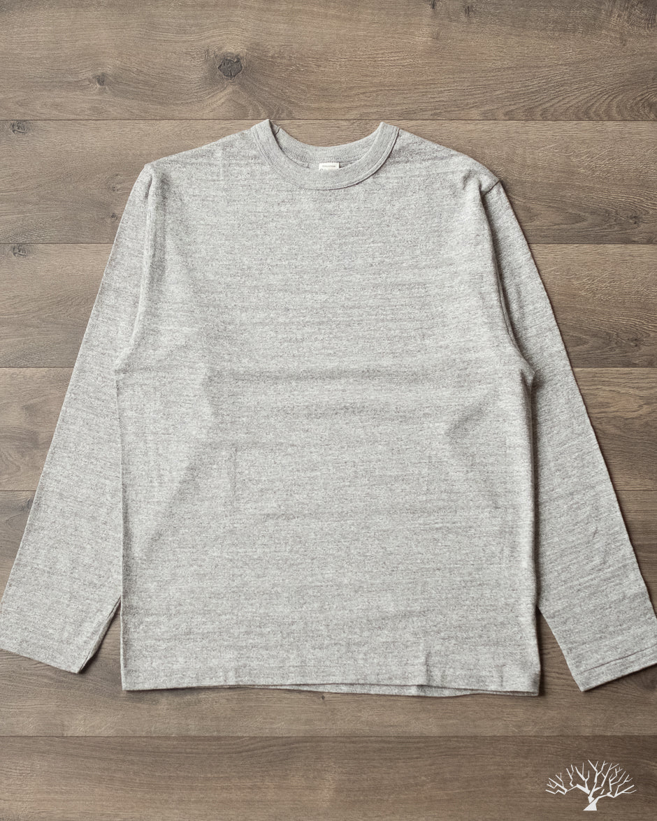 Warehouse Long-Sleeve Crew Neck T-Shirt - Heather Grey