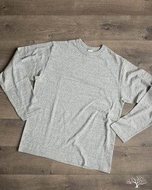 Warehouse Long-Sleeve Crew Neck T-Shirt - Heather Grey