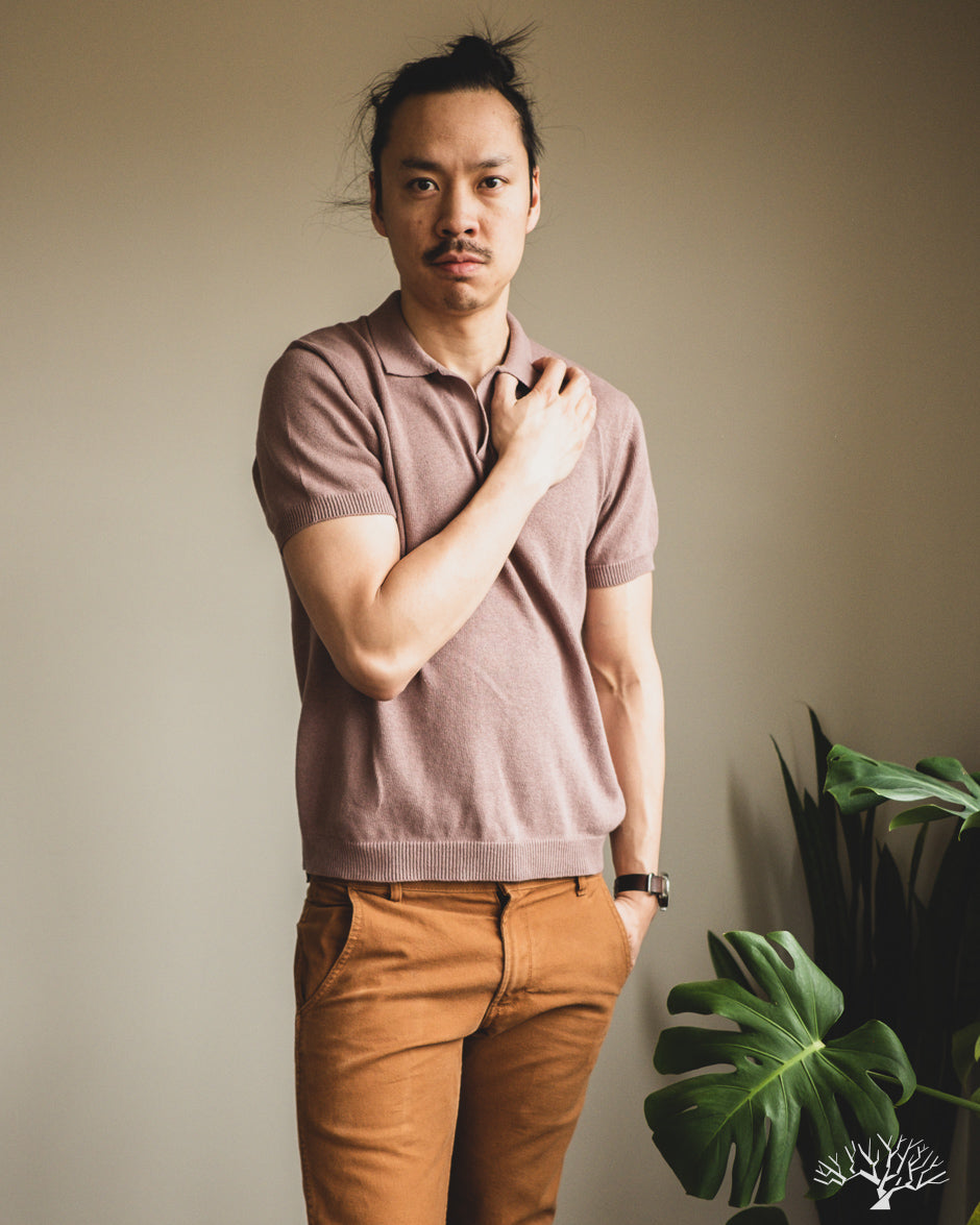 Knit Polo ~ Tan – 3sixteen