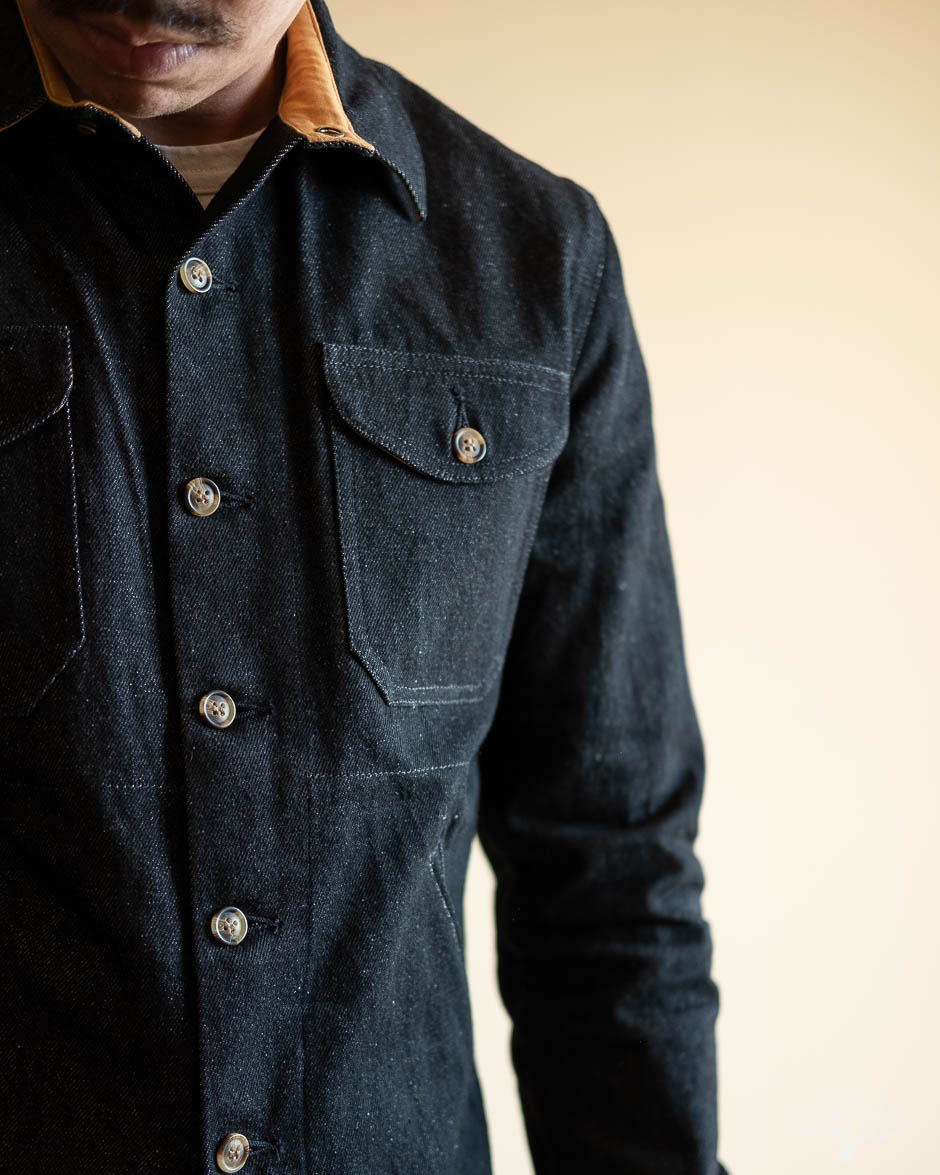 Denim Crissman Overshirt - 14 oz Black Denim