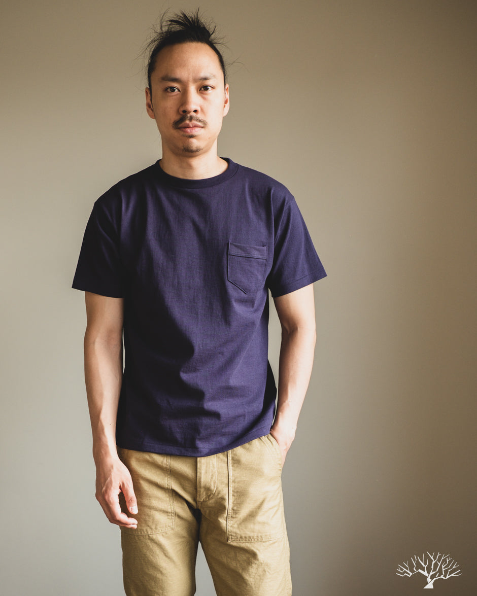 Denime 263 Crew Neck Pocket T-Shirt - Ink Navy