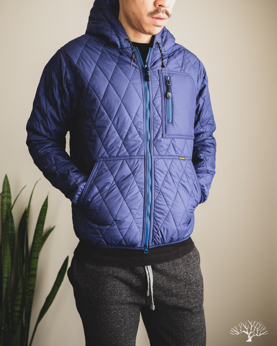 Iron Heart Lightweight Quilted Parka Jacket - Blue