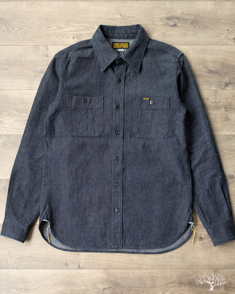 IHSH-351-IND - 10oz Selvedge Denim Work Shirt - Indigo